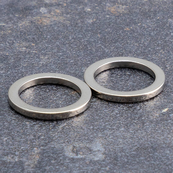 Neodymium Ring Magnets 20mm OD 15mm ID x 2mm - N40