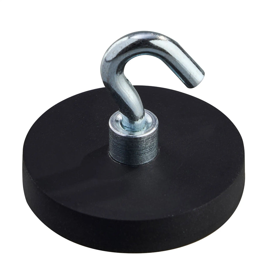 Rubber Coated Neodymium Magnet with Hook - 31 mm