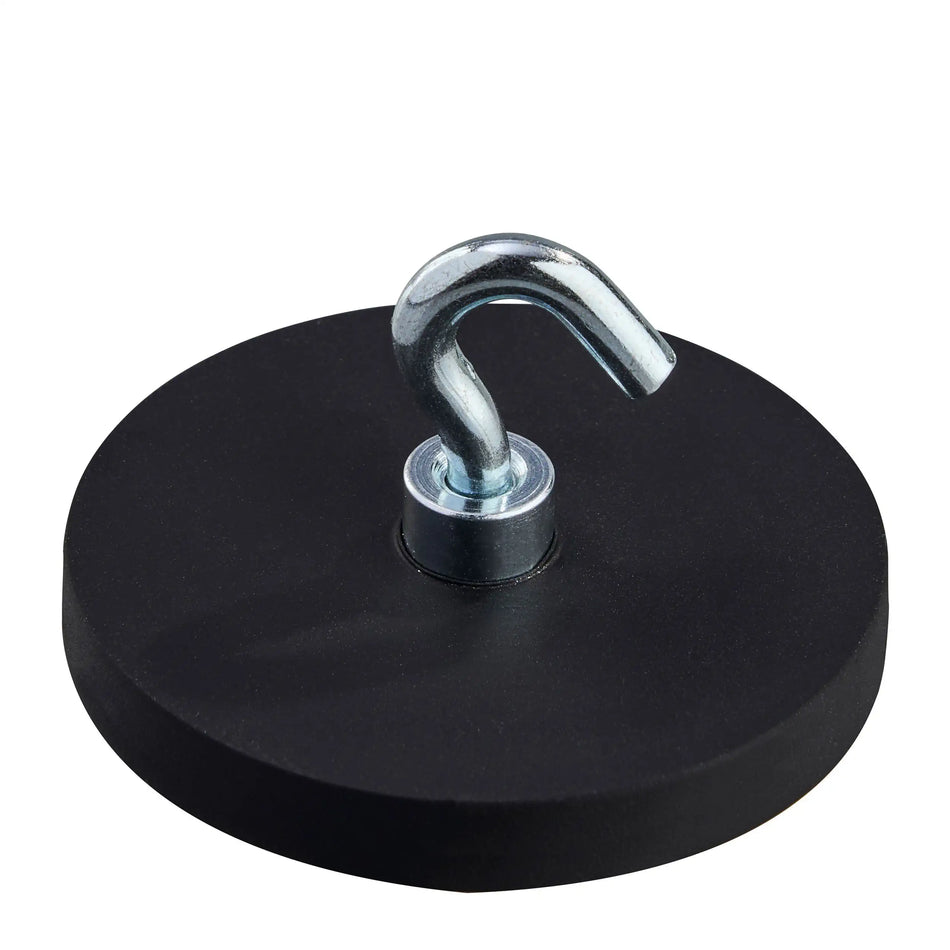 Rubber Coated Neodymium Magnet with Hook - 43 mm