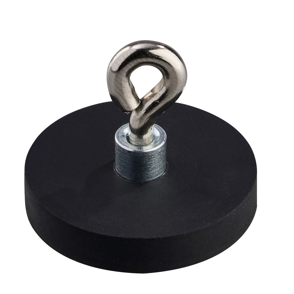 Rubber Coated Neodymium Magnet with Eye - 31 mm