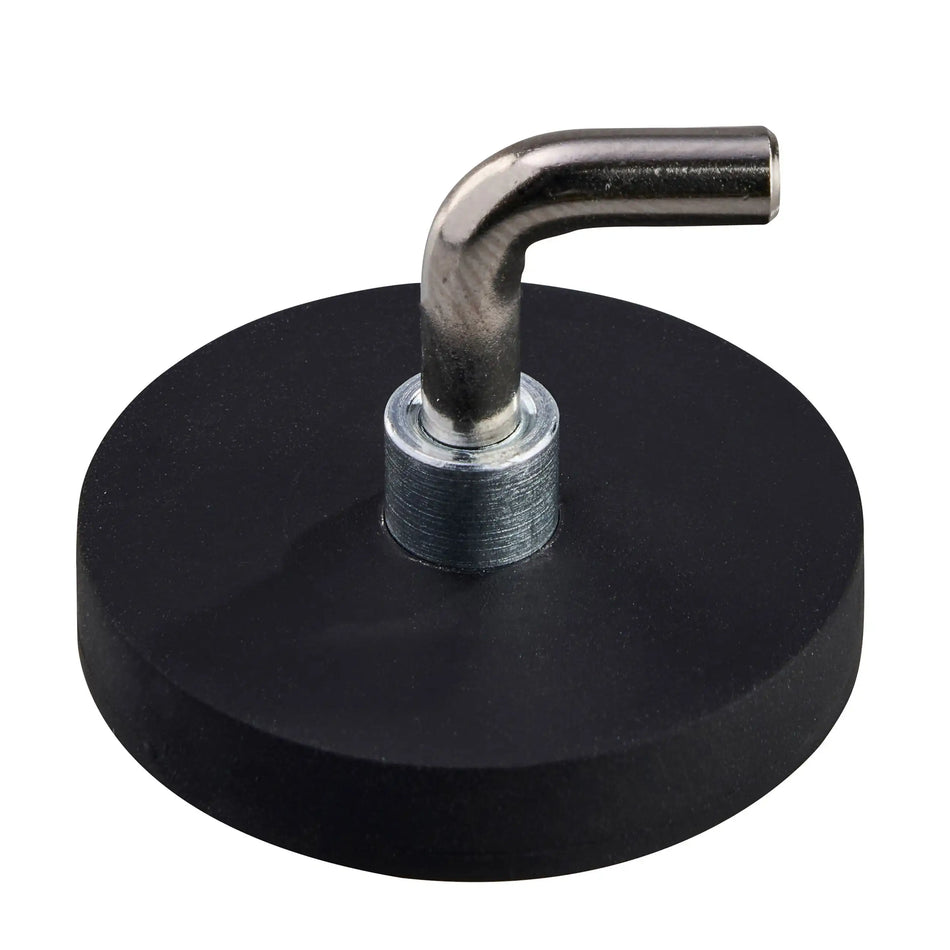 Rubber Coated Neodymium Magnet with L Hook - 31 mm