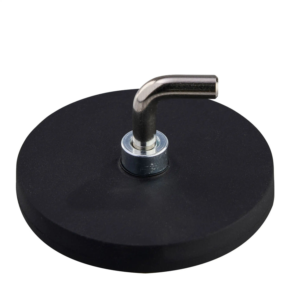 Rubber Coated Neodymium Magnet with L Hook - 43 mm
