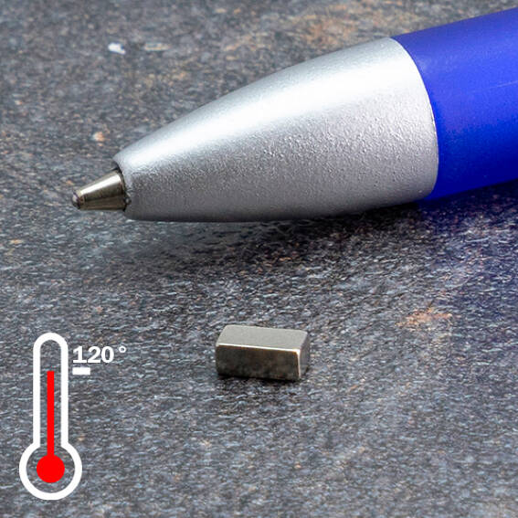 Neodymium Block Magnets 5mm x 2.5mm x 2mm High - N44H (120° C)