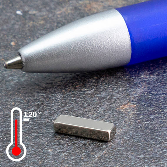 Neodymium Block Magnets 10mm x 3mm x 2mm High - N44H (120° C)