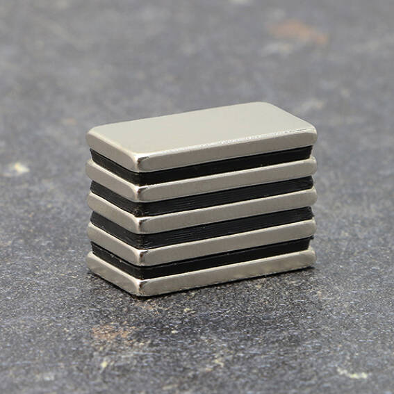 Neodymium Block Magnets 25mm x 10mm x 1.5mm High - N35