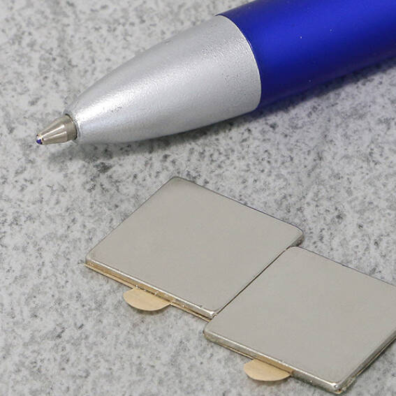 Neodymium Block Magnets Self Adhesive 15mm x 15mm x 1mm - N35