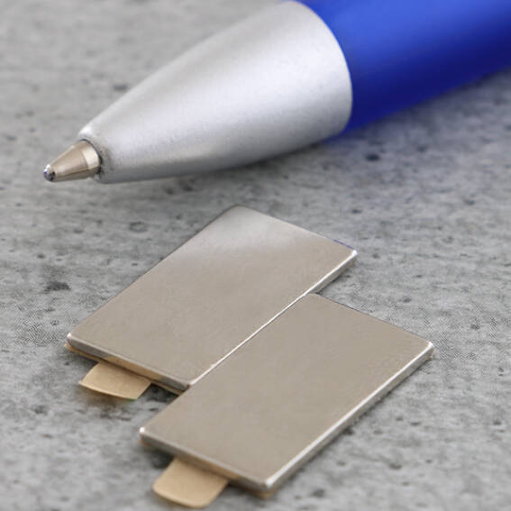 Neodymium Block Magnets Self Adhesive 20mm x 10mm x 1mm - N35