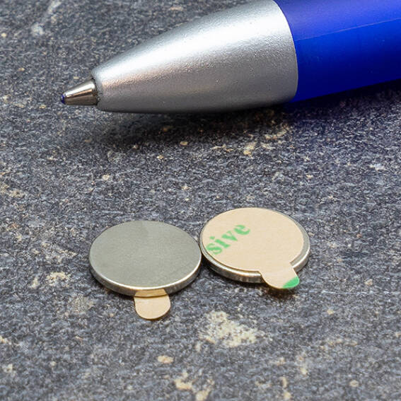 Magnet Direct Neodymium Disc Magnets with Self-Adhesive Backing on North Pole - 10 m ...