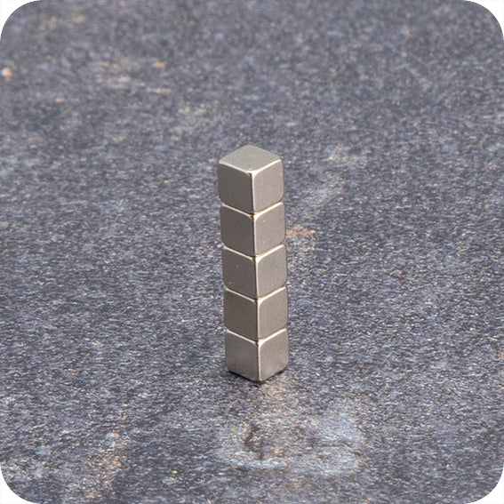 Neodymium Cube Magnet 3 mm - N45