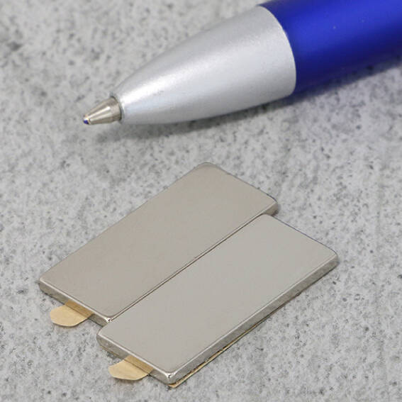 Neodymium Block Magnets Self Adhesive 25mm x 10mm x 1.5mm - N35
