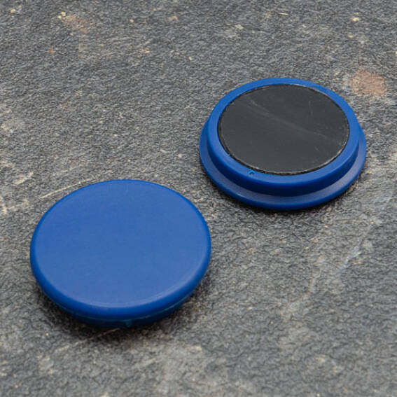 Coloured Office Magnets Round 32mm - Blue